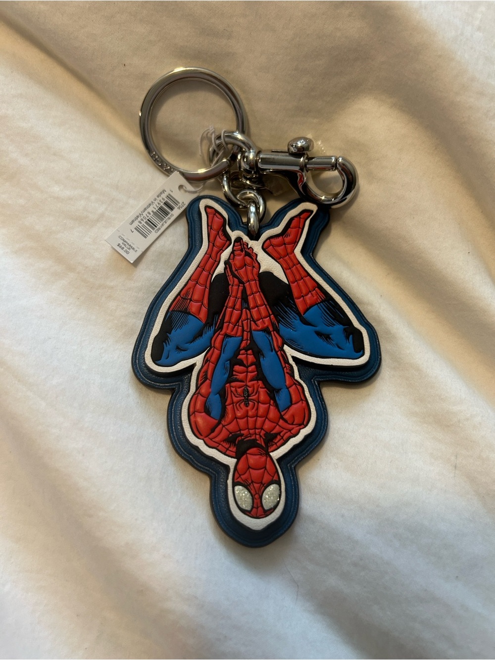 Coach x Marvel Spiderman Leather Character Keychain